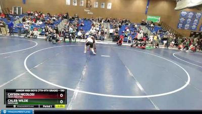 150 lbs Cons. Round 3 - Caleb Wilde, Westlake vs Caysen Nicolosi, Team Prestige