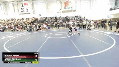 65 lbs Semifinal - Adrian Bucknam, Club Not Listed vs Hudson Varian, Long Beach Gladiators Wrestling