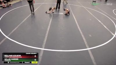 Champ. Round 1 - Nolan Harder, Minnesota vs Rolland Kolbow, Forest Lake Wrestling Club