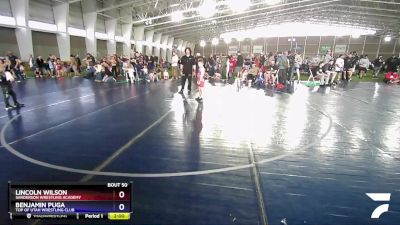 67 lbs Quarterfinal - Lincoln Wilson, Sanderson Wrestling Academy vs Benjamin Puga, Top Of Utah Wrestling Club