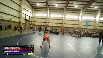 108 lbs Quarterfinal - Kolby Dennington, CA vs Magnus Semenick, FL