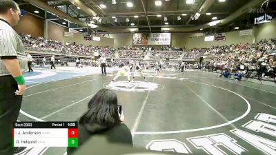 2A 120 lbs Quarterfinal - Jerrit Anderson, Gunnison Valley vs Deklan Helquist, San Juan