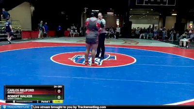 2A-285 lbs Champ. Round 1 - Carlos Reliford, Berrien County vs Robert Walker, Banks County