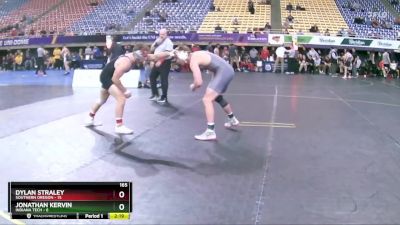 165 lbs Semis & 3rd Wb (16 Team) - Jonathan Kervin, Indiana Tech vs Dylan Straley, Southern Oregon