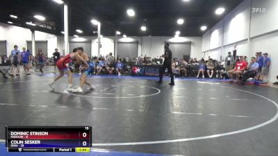 130 lbs Quarterfinals (8 Team) - Dominic Stinson, Missouri vs Colin Sesker, Iowa