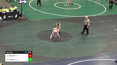 96 lbs Consi Of 16 #1 - Gavin Bricker, Trinity vs Kael Kimmy, North East