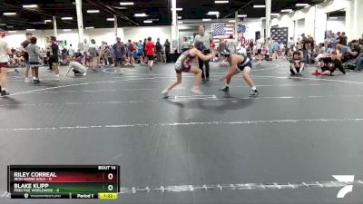 98 lbs Round 5 (6 Team) - Riley Correal, Iron Horse Gold vs Blake Klipp, Prestige Worldwide