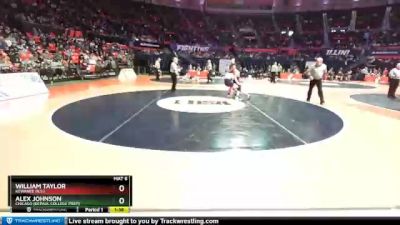 1A 138 lbs Cons. Round 1 - William Taylor, Kewanee (H.S.) vs Alex Johnson, Chicago (DePaul College Prep)