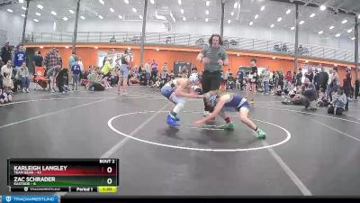 85 lbs Semis (4 Team) - Zac Schrader, Eastside vs Karleigh Langley, Team Bear