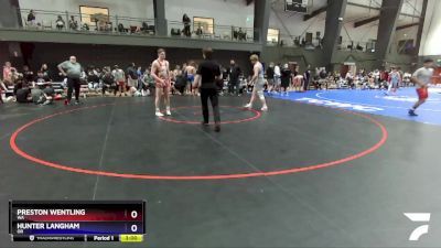 215 lbs Champ. Round 2 - Preston Wentling, WA vs Hunter Langham, OR