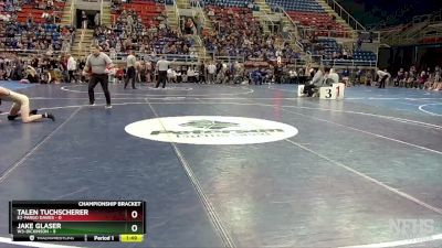 114 lbs Quarterfinal - Talen Tuchscherer, E2-Fargo Davies vs Jake Glaser, W3-Dickinson