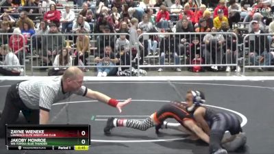 64 lbs Champ. Round 1 - Jakoby Monroe, WR-Topeka Blue Thunder vs Zayne Wieneke, Lawrence Elite Wrestling Club