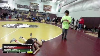 67 lbs 2nd Place Match - Journiee Zuniga, Toppenish USA Wrestling Club vs Samuel Holmes, Spokane Wrestling