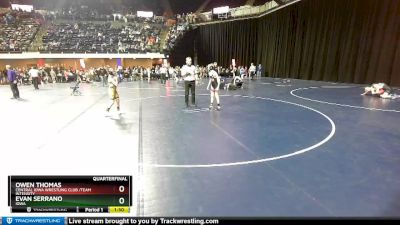 92 lbs Quarterfinal - Owen Thomas, Central Iowa Wrestling Club /Team Intensity vs Evan Serrano, Iowa