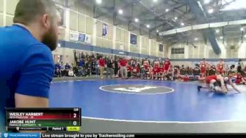 125 lbs Round 2 (4 Team) - Wesley Harbert, New Palestine vs Jakobe Hunt, Franklin Community