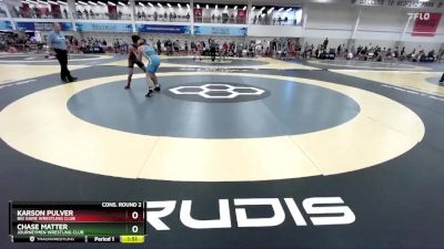 121-1 lbs Cons. Round 2 - Karson Pulver, Big Game Wrestling Club vs Chase Matter, Journeymen Wrestling Club