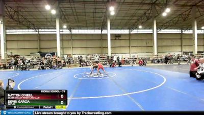 75 lbs Champ. Round 1 - Nayton O`Neill, Silver Valley Wrestling Club vs Devin Garcia, Suples