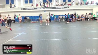 88 lbs Finals (8 Team) - Anthony Alonso, Glasgow WA vs Gavin Newton, West Forsyth WC