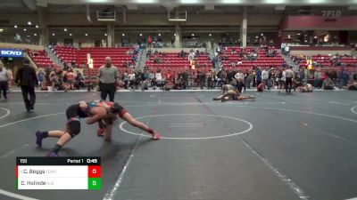 150 lbs Cons. Round 1 - Charlie Beggs, El Dorado Wrestling Club vs Corbyn Holinde, Hoisington Jr Cardinals