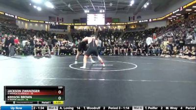 220 lbs Quarterfinal - Jackson Zwanziger, 4-Nashua-Plainfield vs Keegon Brown, 5-Wapsie Valley