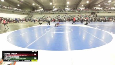 75 lbs Champ. Round 1 - Brantli Ziegler, Oak Grove Little League Wrestling Club-AAA vs Drake Hanna, Wolf Pack Youth Wrestling Club-AA