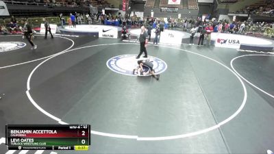 92 lbs Champ. Round 2 - Benjamin Accettola, California vs Levi Oates, Turlock Wrestling Club