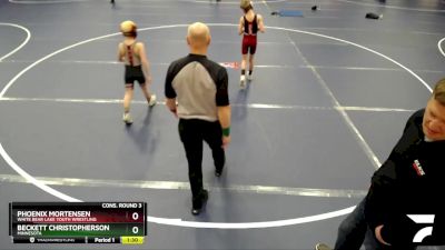 71 lbs Cons. Round 3 - Beckett Christopherson, Minnesota vs Phoenix Mortensen, White Bear Lake Youth Wrestling