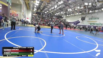 215 Boys Semifinal - Robert Grohman, St Augustine vs Esteban Sanchez, Montgomery