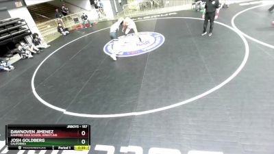 157 lbs Cons. Round 5 - Josh Goldberg, California vs Dawnoven Jimenez, Hanford High School Wrestling