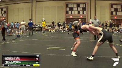 180 lbs Round 2 (6 Team) - Jaden Simpson, Southern Regional vs Michael Fuccilli, Olympic Gold