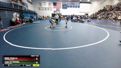 100 lbs Cons. Round 3 - Bree Padilla, Cheyenne East vs Kaelyn Wessel, Wheatland