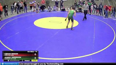 75 lbs Semifinal - Cienah Brison, Hawk Mat Club vs Aunna Anderson, Oakridge Mat Club