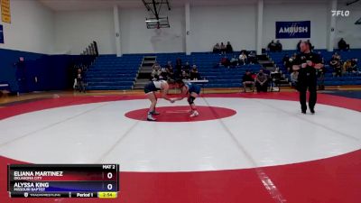 109 lbs Semifinal - Alyssa King, Missouri Baptist vs Eliana Martinez, Oklahoma City