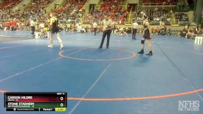 132 lbs Finals (8 Team) - Carson Hildre, Velva vs Stone Stadheim, Hettinger/Scranton