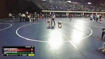 53 lbs Quarterfinal - Maddox Miller, Iowa vs Lukas Benedict, Sebolt Wrestling Academy