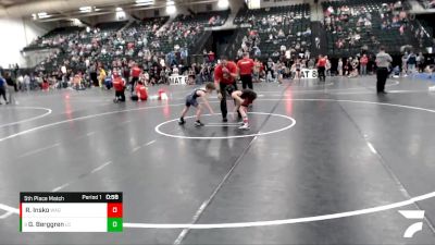 80 lbs 5th Place Match - Gage Berggren, Little Cougars vs Ryder Insko, Wagner