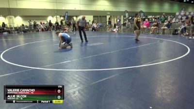 170 lbs Round 4 (8 Team) - Valerie Camacho, Hernando Wrestling vs Allie Silcox, Indiana Ice