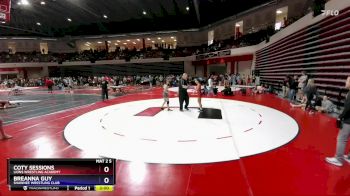 115 lbs Quarterfinal - Coty Sessions, Lions Wrestling Academy vs Breanna Guy, Shawnee Wrestling Club