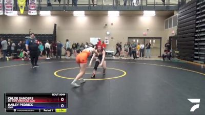 138 lbs Round 2 - Chloe Sanders, Big Game Wrestling Club vs Hailey Pedrick, Iowa