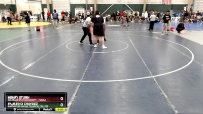 285 lbs Champ. Round 2 - Henry Sturn, Colorado State University - Pueblo vs Faustino Chaydez, Northwest Kansas Technical College