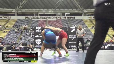 235 lbs 1st Place Match - Tilisa Matakaiongo, Iron County Wrestling Academy vs Ella Brown, Big Game Wrestling Club