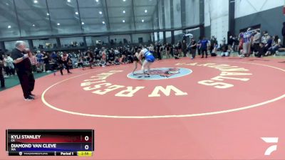 140 lbs Quarterfinal - Kyli Stanley, CA vs Diamond Van Cleve, WA