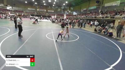 43 lbs Quarterfinal - Victor Guerrero, La Gente WC vs Sawyer Uhland, Eads Jr Olympic