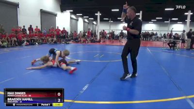 92 lbs Placement Matches (8 Team) - Max Dinges, Pennsylvania Blue vs Braeden Hamill, Wisconsin