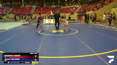 80 lbs Round 1 - Madison Carder, OH vs Zolah Williams, MO