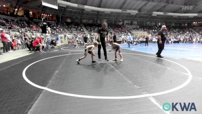 55 lbs Consi Of 16 #1 - Konner Hood, Weatherford Youth Wrestling vs Landan Maloy, Piedmont