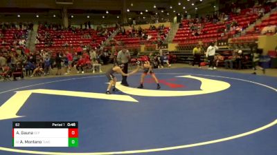 82 lbs Cons. Round 3 - Alex Montano, Team Lightning Wrestling Club vs Antonio Gauna, South Central Punishers