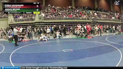 97 lbs Quarterfinal - Jerron Becker, Carbon Wrestling vs Steele Woodward, Wasatch Wrestling Club