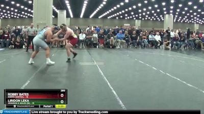 285 lbs Quarters & 1st Wb (16 Team) - Robby Bates, North Central vs Liridon Leka, Johnson & Wales (RI)