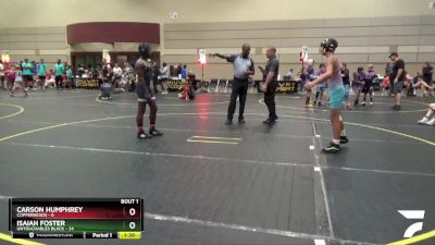 125 lbs Round 1 (6 Team) - Carson Humphrey, Copperheads vs Isaiah Foster, Untouchables Black